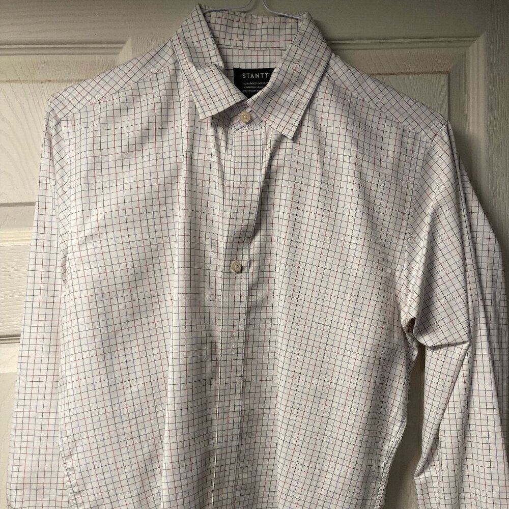 Stantt Red and Blue Checkered Dress Shirt